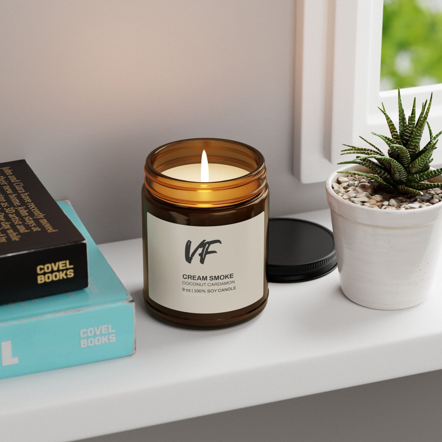 Coconut Cream & Cardamom - Cream Smoke Soy Candle