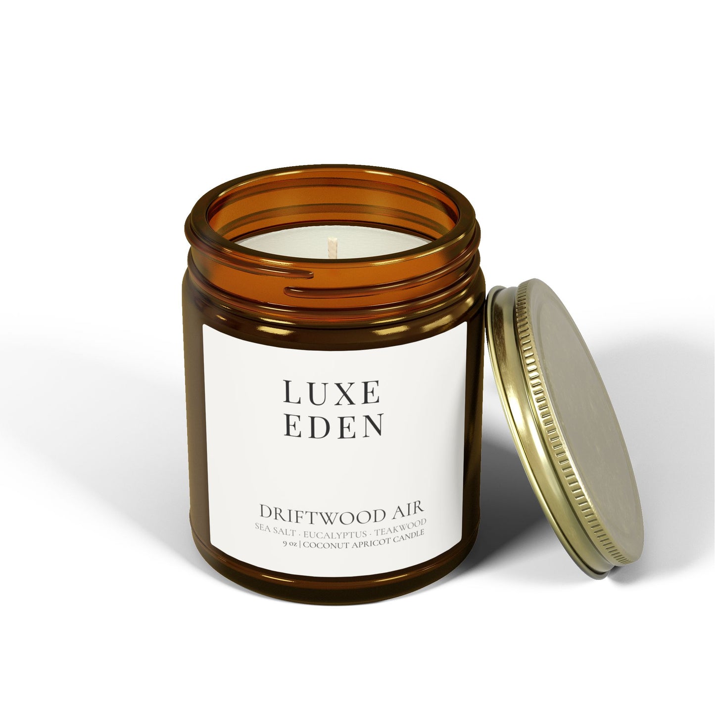 Driftwood Air Coconut Apricot Candle | 9 oz by Luxe Eden