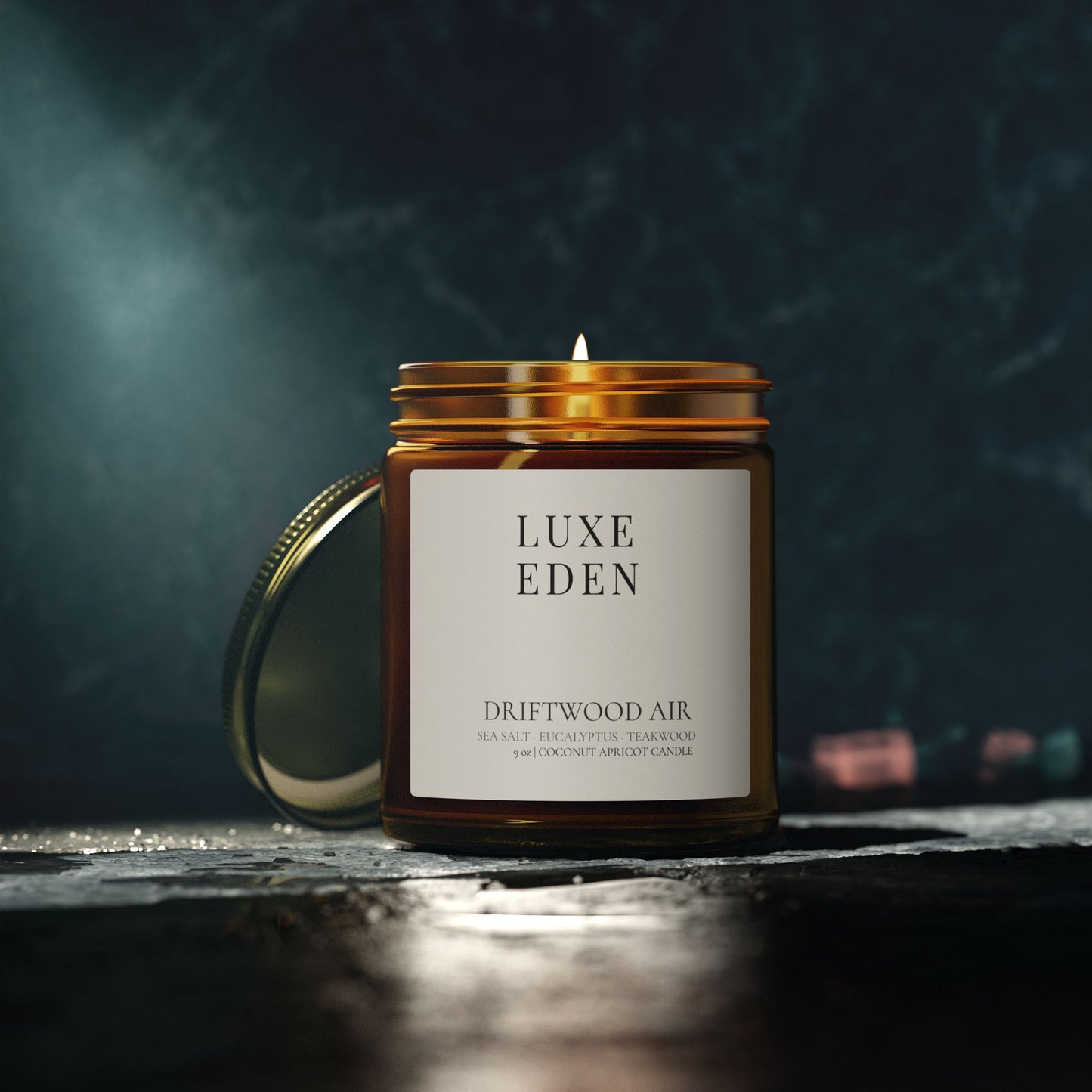 Driftwood Air Coconut Apricot Candle | 9 oz by Luxe Eden