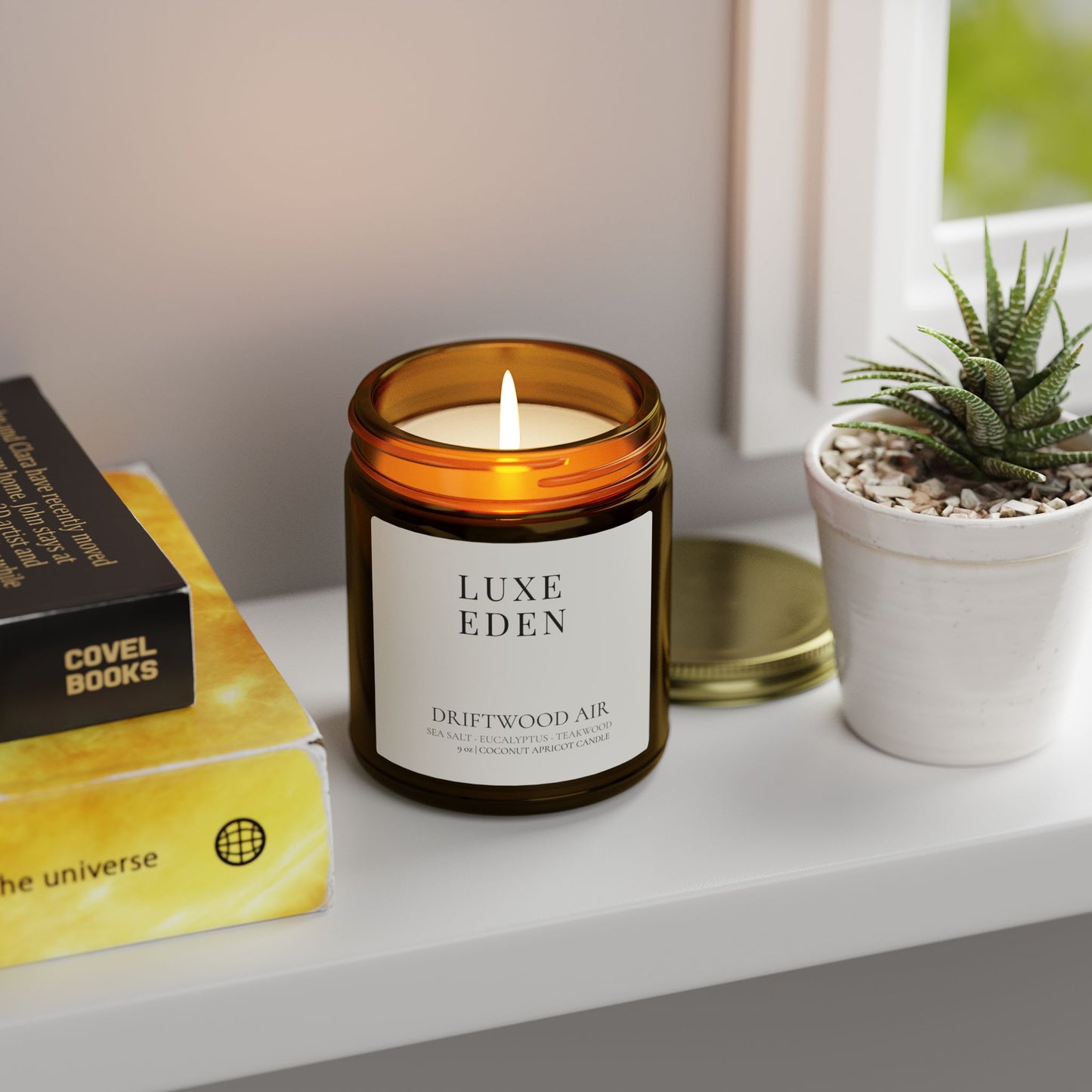 Driftwood Air Coconut Apricot Candle | 9 oz by Luxe Eden