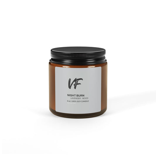 Lavender Wood "Night Burn" - Soy Candle 9 oz