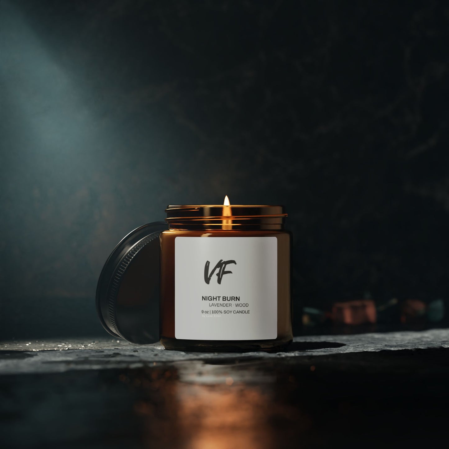 Lavender Wood "Night Burn" - Soy Candle 9 oz