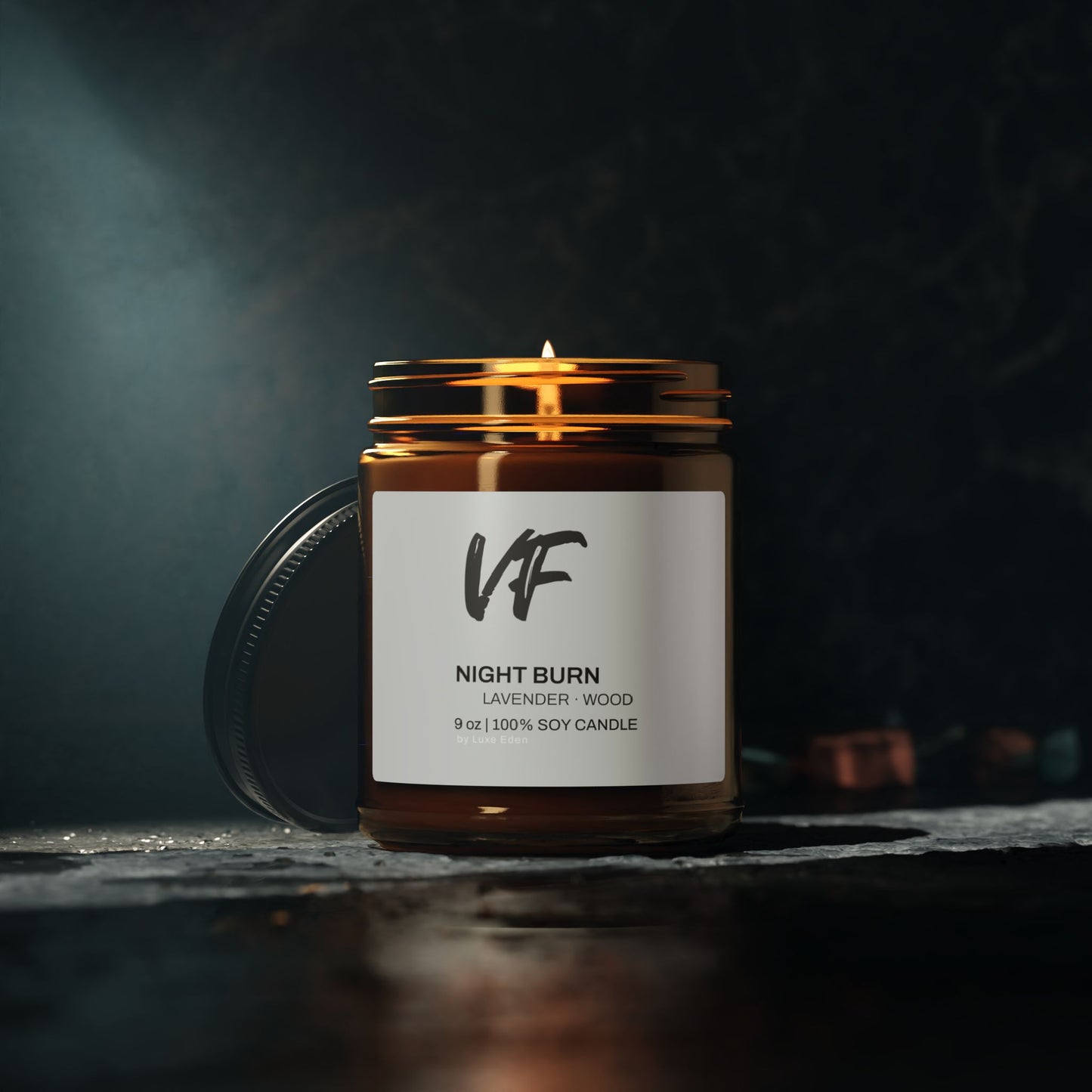 Lavender Wood "Night Burn" - Soy Candle 9 oz