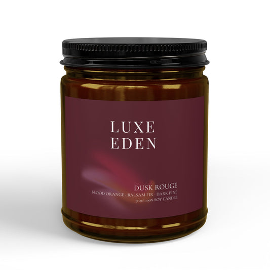 Dusk Rouge – Blood Orange & Dark Pine Luxury Soy Candle (9 oz)