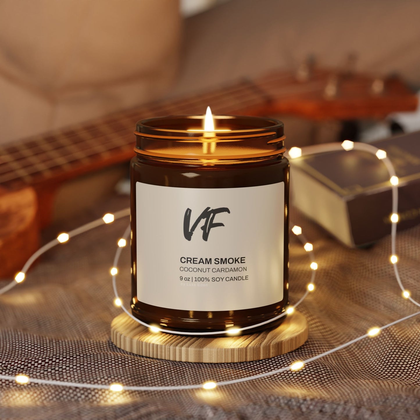 Coconut Cream & Cardamom - Cream Smoke Soy Candle
