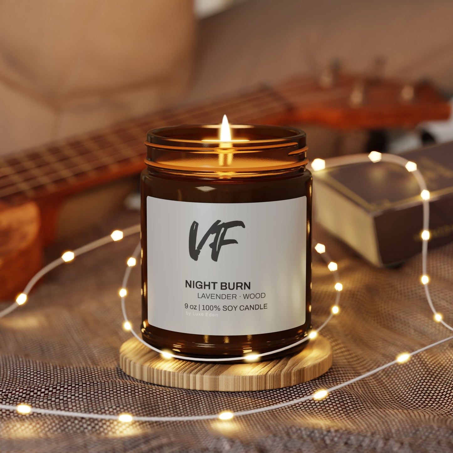 Lavender Wood "Night Burn" - Soy Candle 9 oz