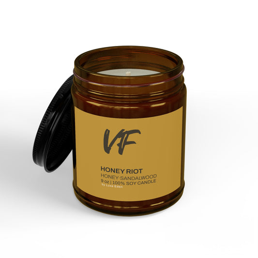 Honey Riot – Honey & Sandalwood Soy Candle (9oz)