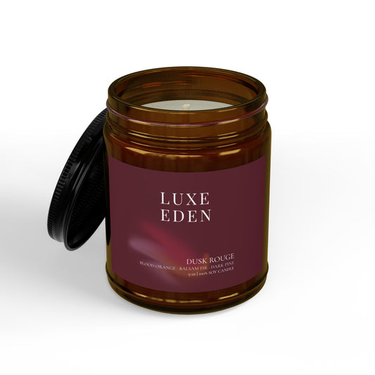 Dusk Rouge – Blood Orange & Dark Pine Luxury Soy Candle (9 oz)